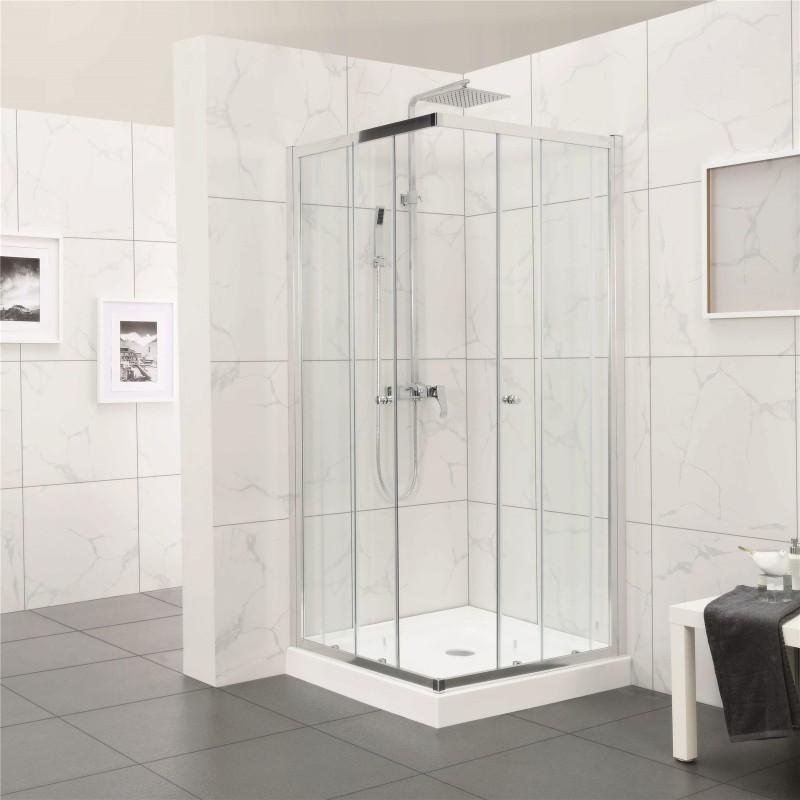 Avanti Corner Sliding Shower Screens Silver Discount Showerscreens